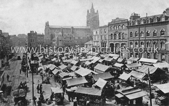The Market Place, Norwich, Norfolk. c.1904
